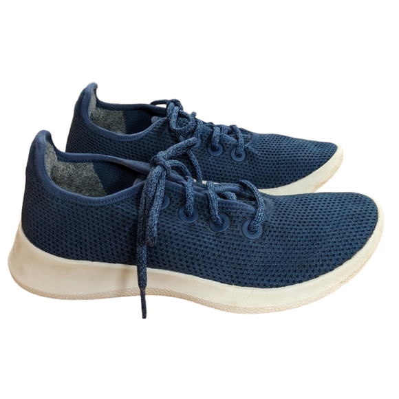 Allbirds Navy Tree Runner Sneakers Size 9 - Picture 2 of 12